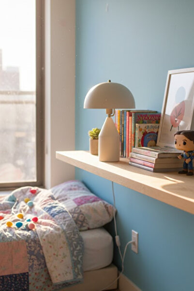 Luzarana Toms Krem Masa Lambası Modern Dekoratif Metal Tasarım Şık Aydınlatma