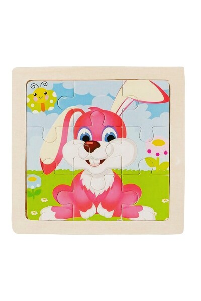 Colorarte Wooden puzzle Mini Animals, 9 pieces,