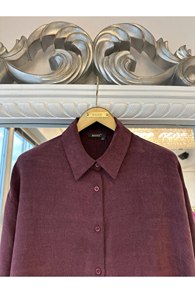 Invee INVEЕ Lyocell Gömlek - Bordo
