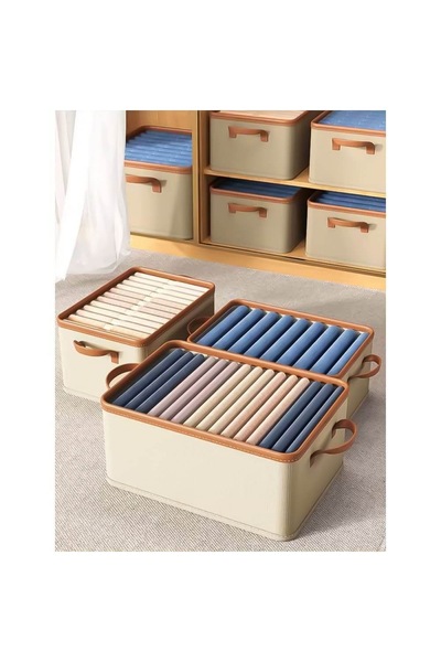 Thirty Three Design Set of 3 clothes storage and organization boxes, foldable...