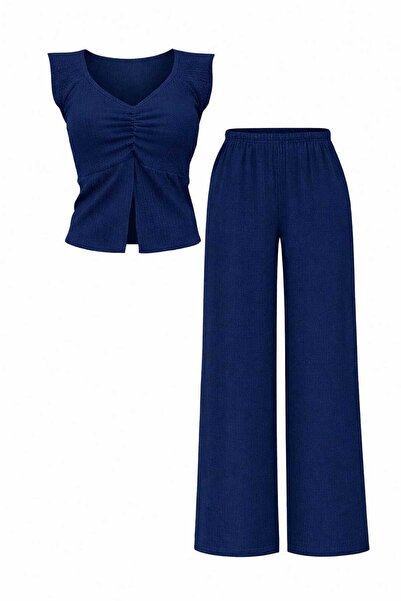 CASUALSTYLE Women's V-Neck Pants Set