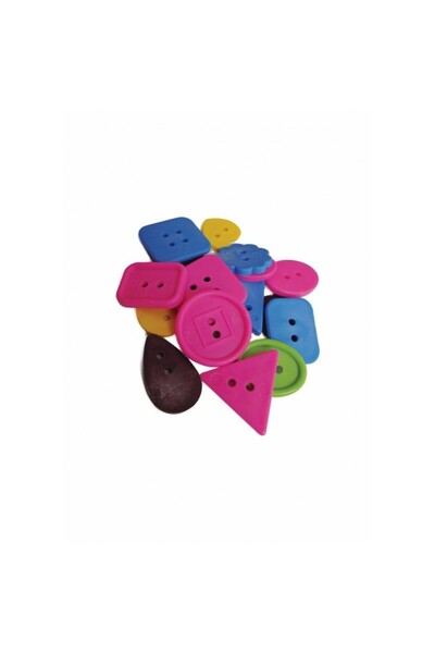 Colorarte Accesorii creatie - nasturi gradinita plastic, diverse, didactic, 3...
