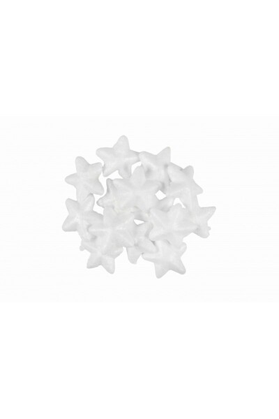 Colorarte Accesorii creatie - polistiren - stea, alb, 3cm, set 16 buc,