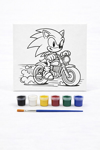 by burcu doğan Görselli Tuval (20x20) Akrilik Boyama Seti Çocuk Etkinlik Seti...