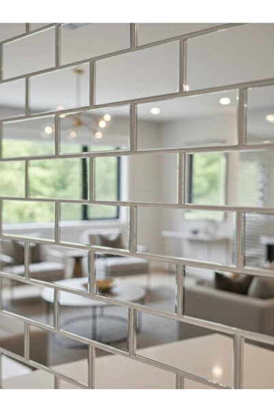 dijidepo Gümüş Aynalı Pleksi Duvar Dekoru - Dekoratif Lüks Ayna Seti 10x5 cm ...