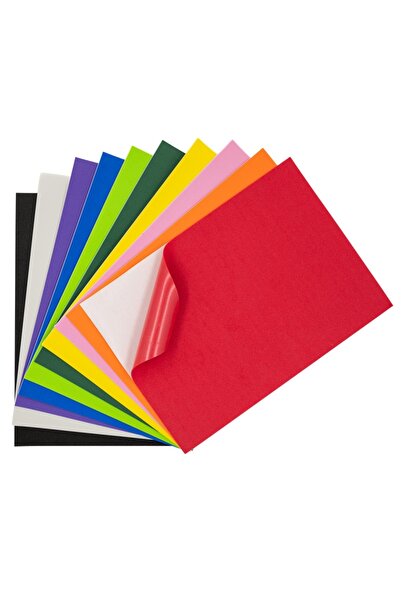 Colorarte Αυτοκόλλητο χαρτί με γόμα A4, 1,3mm, σετ 10 χρωμάτων,