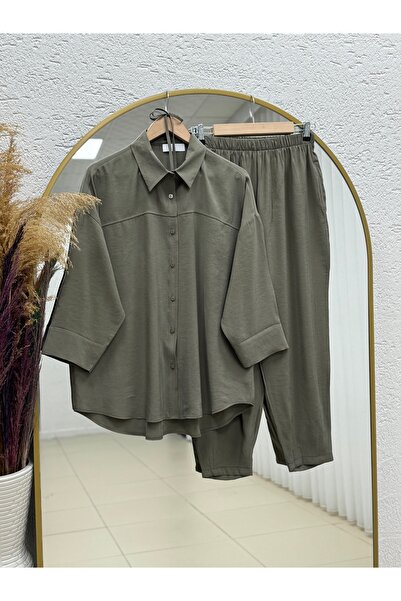 BENAHOLL Şüheda Front Robalı Pantolonlu Takım-As497 Haki