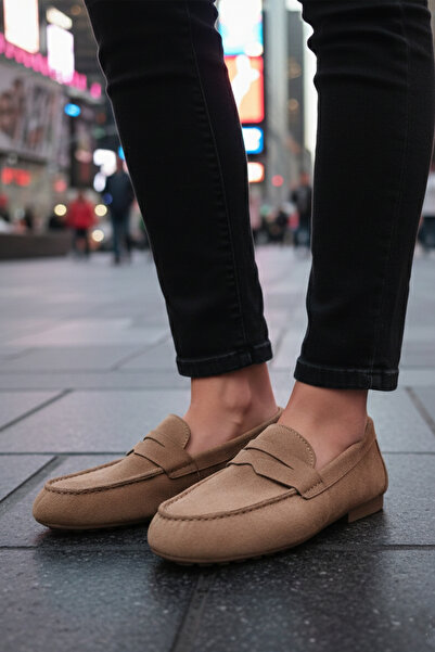 LUXEON Women's Tan Daily Imported Suede Loafer Casual Orthopedic Lightweight ...