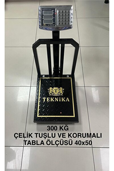 Teknika 300 kg çelik tuşlu kantar-katlanır boyunlu terazi-çift ekranlı