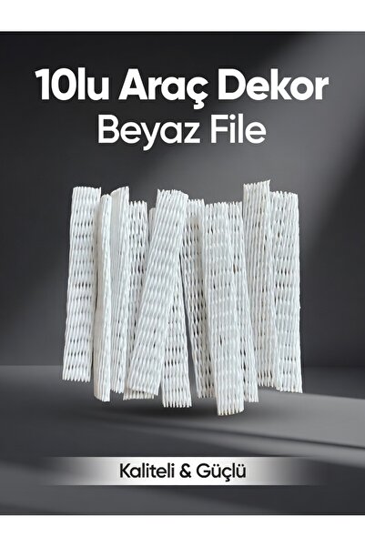 sahmeran oto aksesuar White Car Protective Net 10 Pieces Modified Design Acce...