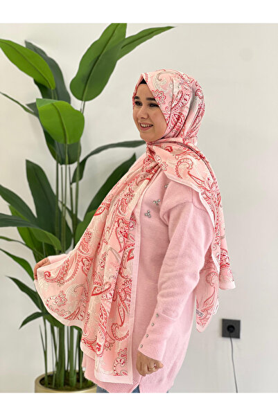 Pembe Desenli Şal