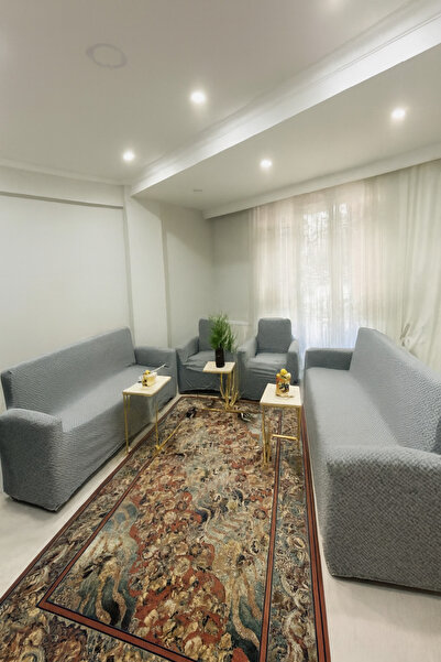 ABEX Jacquard 3311 Brick Pattern Stretch Elastic Sofa Cover Set Stretchy Sofa...