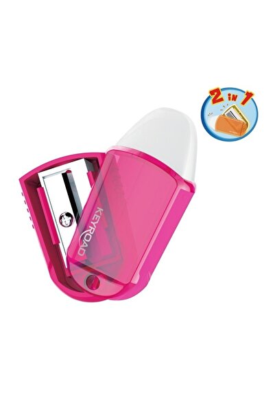 KEYROAD Twist simple sharpener KR970711, 1 hole, plastic, rotating, with eras...