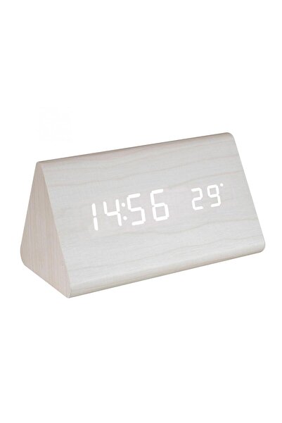 OEM Λευκό ξύλινο ψηφιακό ξυπνητήρι LED OC 07 HOME