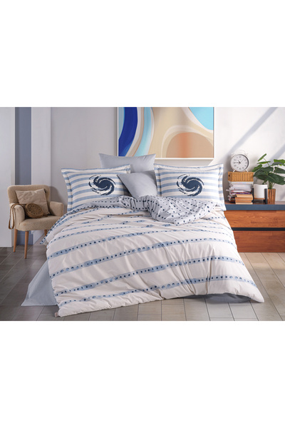 Hobby Cotton Poplin Bed Linen 2 Persons - Squall Deniz