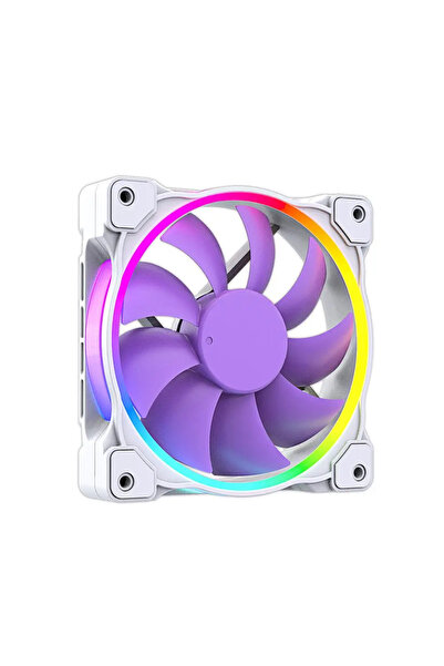 OEM ID-Охлаждащ вентилатор FAN-PN-21 120x120x25mm бял с лилаво aRGB осветлени...