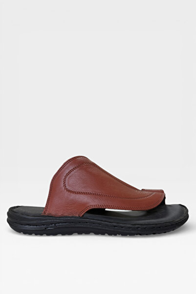 Liger Men's Genuine Leather Flip Flops Taba