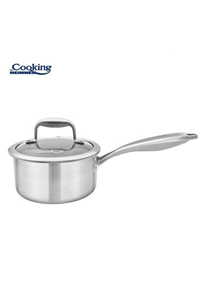 OEM CASEROLA INOX+CAPAC STICLA 16x8.5CM,1.6L, ATOMIC3, COOKING BY HEINNER