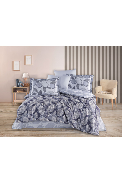 Hobby Cotton Poplin Bed Linen 2 Persons - Calisse Lacivert