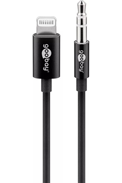 OEM Καλώδιο ήχου LIGHTNING - Jack 3,5 mm 1m με πιστοποίηση Apple MFI Goobay