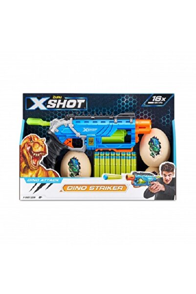 X-Shot Arma de jucarie X&minus;Shot Dino Attack Dino Striker, 16 cartuse&...
