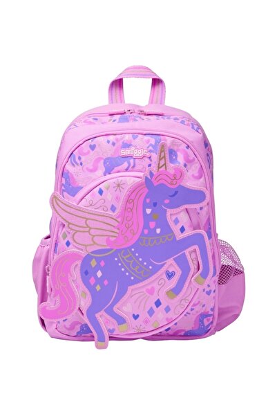 SMIGGLE Adventurous Unicorn 3D Kabartmalı Pembe Sırt Çantası