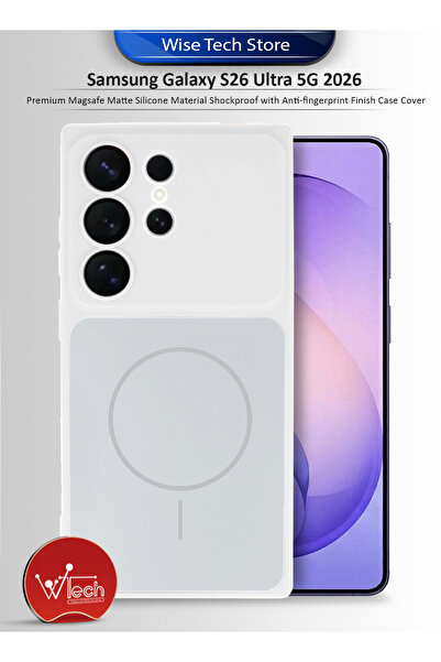 Wtech Samsung Galaxy S26 Ultra 5G 2026 Premium Magsafe Matte Silicone Materia...