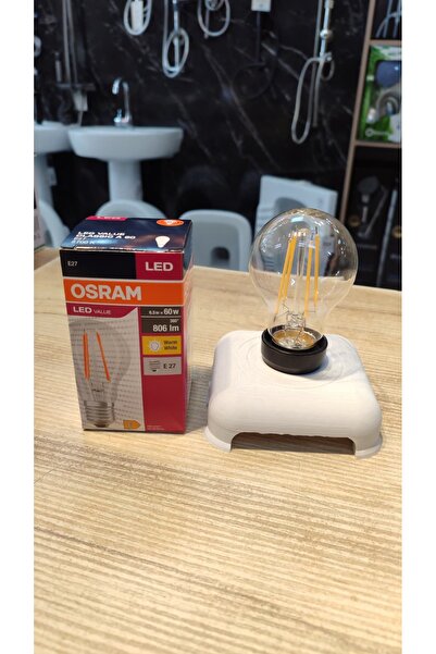 Osram 6.5Watt E27 Günışığı Filament Ampul 2700K 806LM 60Watt Işık Gücü Düşük ...