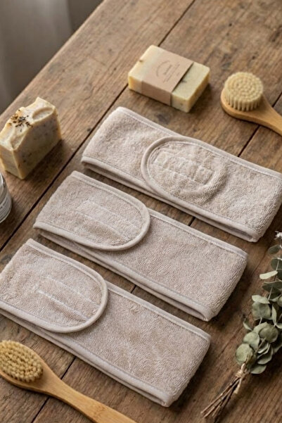 Valmia Home Set of 3 Adjustable Velcro Towel Headbands - 100% Cotton Makeup, ...