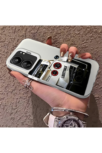 Hontinga حافظة هاتف Poco C65 متوافقة مع حافة السيليكون الصلبة ومضادة للسقوط ب...