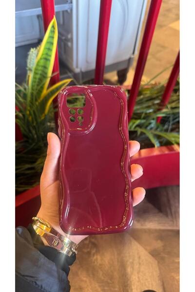 KILIF STORE Redmi 10 2022 Bordo Wavy Phone Case