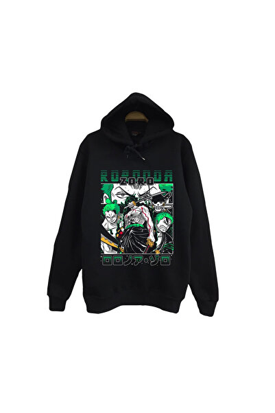 fame-stoned One Piece - Ronoa Zoro - Φούτερ με κουκούλα με στάμπα anime, unis...
