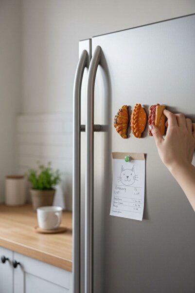 EVASAN EKMEK MODEL BUZDOLABI MAGNETİ 3 LÜ SET