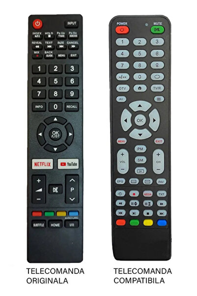 OEM Telecomanda inlocuitoare compatibila TV Vortex NEI Schneider 32NE4700 IR ...