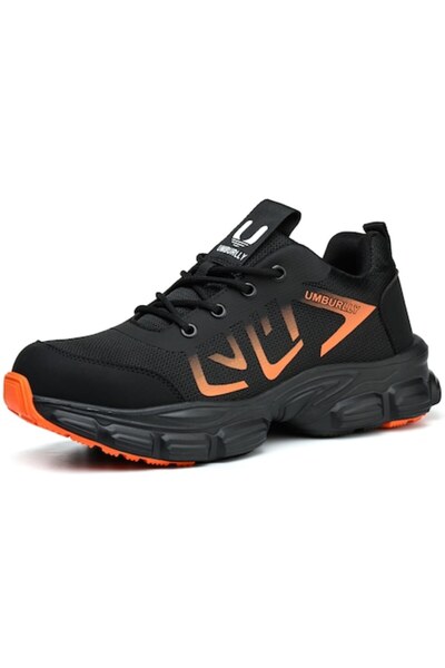 OEM Safety shoes Plus, black-orange, steel toe