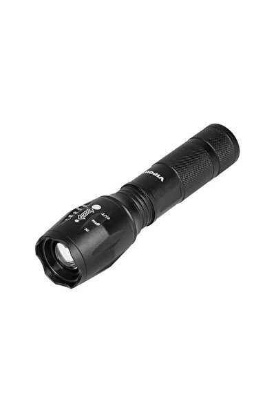 OEM Φακός LED 10W με φόρτιση USB VIPOW 100m 37,5x138mm αλουμινίου