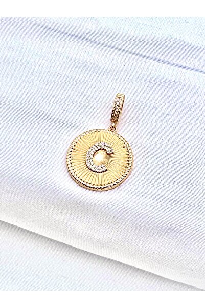 Siya Silver Kararmaz Çelik Zirkon Taşlı Harf Kolye Ucu ve Charm - Hediye Kutulu