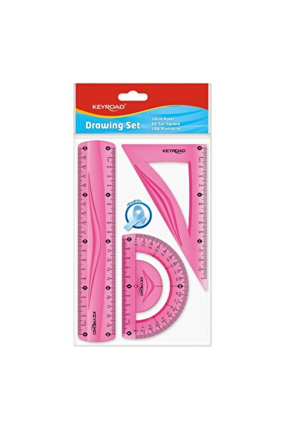 KEYROAD Geometry set KR970858, 20cm, PVC, various colors, flexible, blister 3...