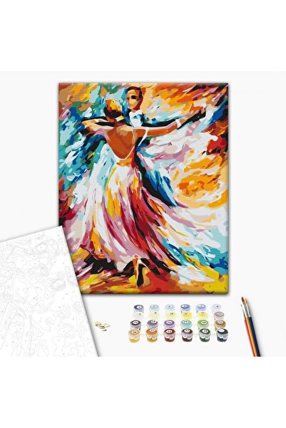 Brushme Set Pictura pe numere 40x50cm, - vals - panza, cadru de lemn, pensule...