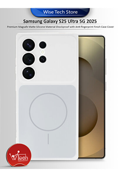 Wtech Samsung Galaxy S25 Ultra 5G 2025 Premium Magsafe Matte Silicone Materia...