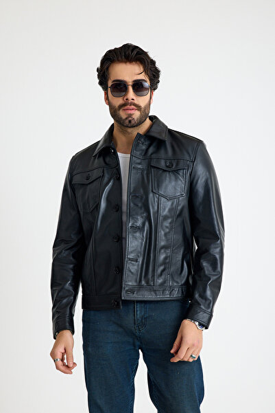 Franko Armondi Jean Model Reguler Erkek Deri Ceket – E20-K-899-Y