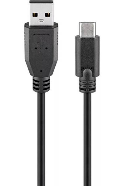 OEM Cablu USB 2.0 tata la USB Type C tata 0.5m negru Goobay