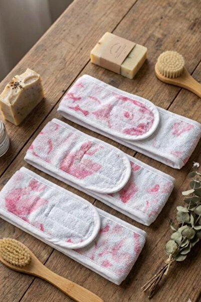 Valmia Home Set of 3 Adjustable Velcro Towel Headbands - 100% Cotton Makeup, ...