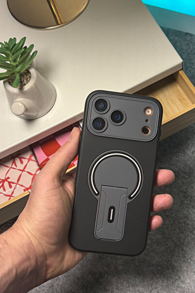 WANNA PROTECT Iphone 17 Pro Max Uyumlu Standlı Magsafe Destekli Kablosuz Sili...