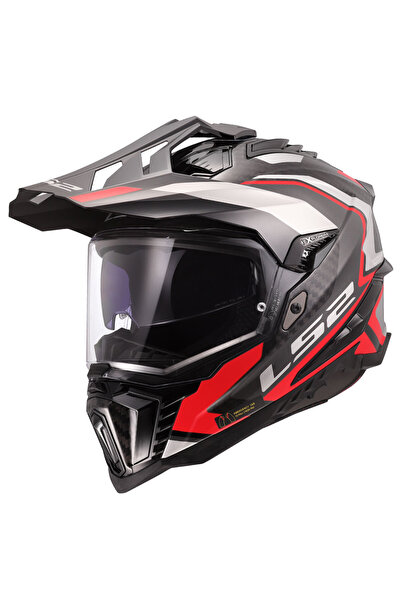 LS2 EXPLORER C KARBON FRONTIER II KIRMIZI KASK