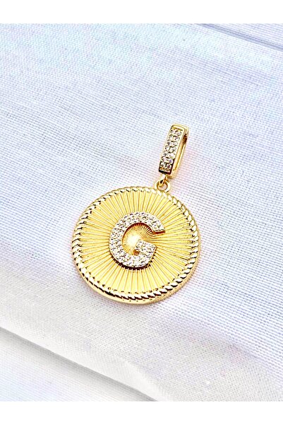 Siya Silver Kararmaz Çelik Zirkon Taşlı Harf Kolye Ucu ve Charm - Hediye Kutulu