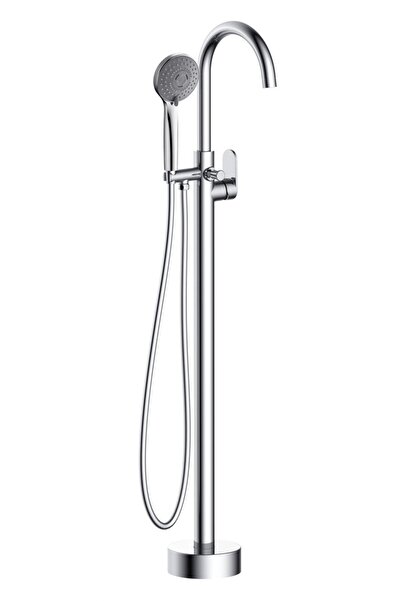Kröner Freestanding Bathtub Faucet, Kroner, Karma, Glossy Chrome
