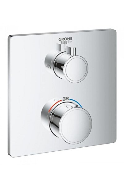Grohe Baterie termostatică cadă/duș, Grohe, Grohtherm, pătrată, crom lucios