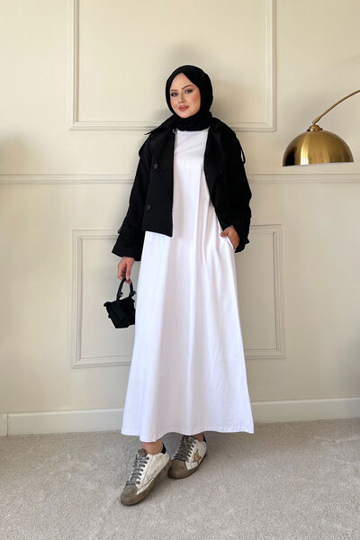 LOCCO Women's Zero Sleeve Dress Undergarment Ecru