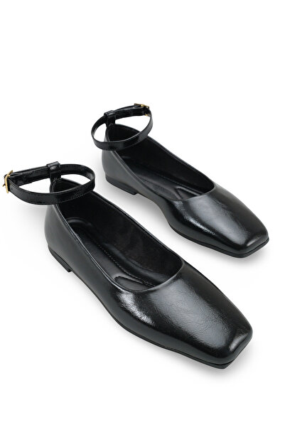 Riccon Balerini de damă 0012500 Negru Rustic